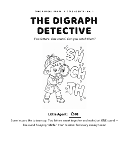 The Digraph Detective packet, page 1