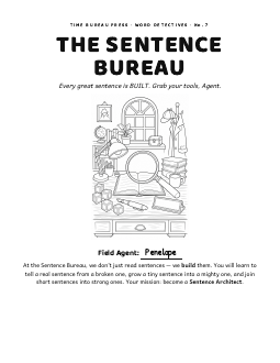 The Sentence Bureau packet, page 1