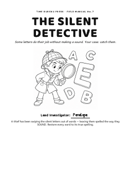 The Silent Detective packet, page 1